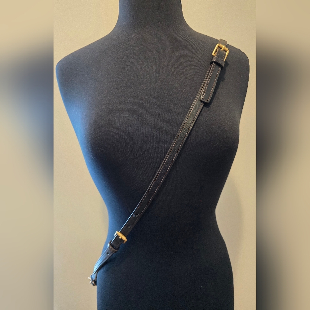Dooney & Bourke Navy Florentine Leather Letter Carrier - Picture 3 of 6